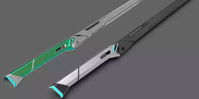 scifi cyberpunk sword 3D model