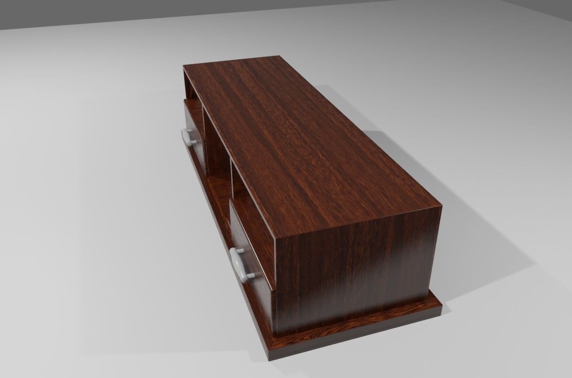 Rack for TV - Living Room - Sala de Estar Low-poly 3D model_5