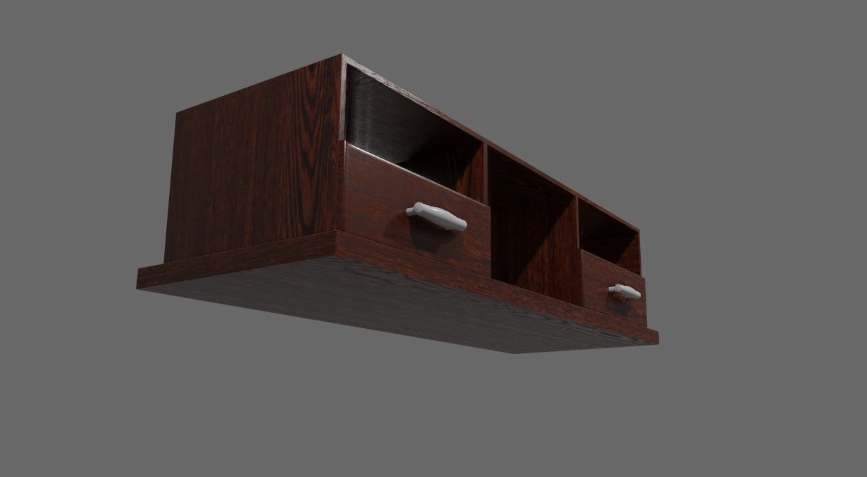 Rack for TV - Living Room - Sala de Estar Low-poly 3D model_11