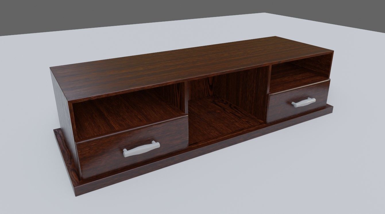 Rack for TV - Living Room - Sala de Estar Low-poly 3D model_13