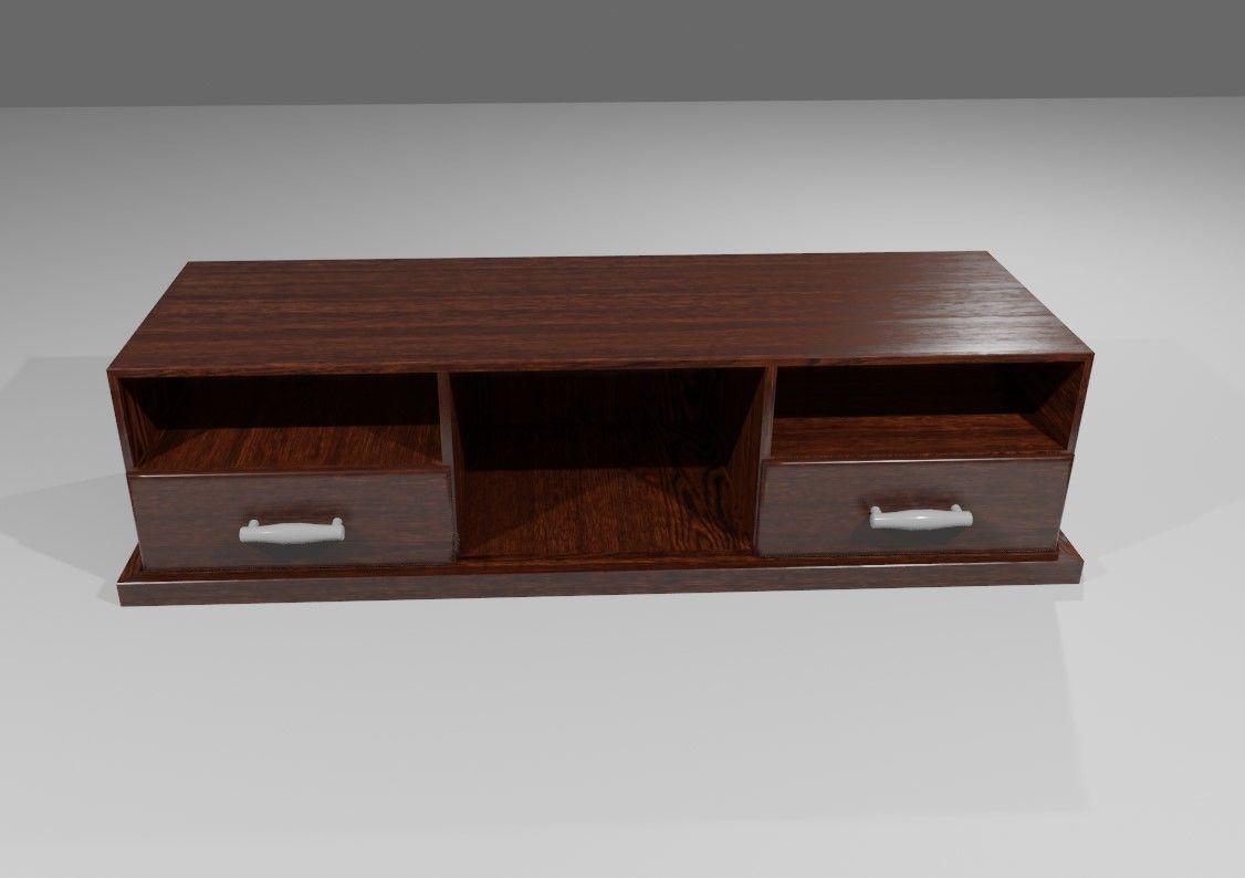 Rack for TV - Living Room - Sala de Estar Low-poly 3D model_3