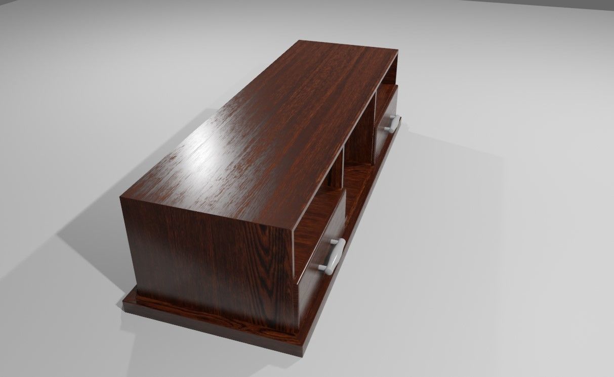 Rack for TV - Living Room - Sala de Estar Low-poly 3D model_9