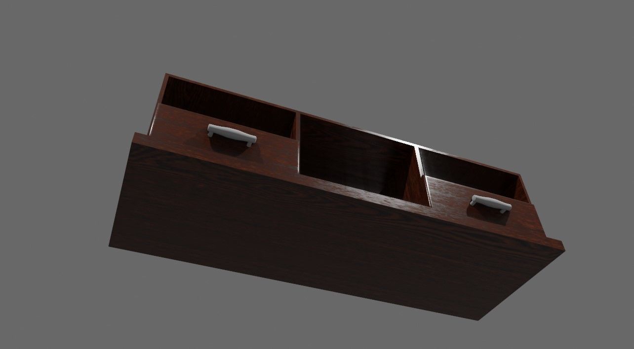 Rack for TV - Living Room - Sala de Estar Low-poly 3D model_12