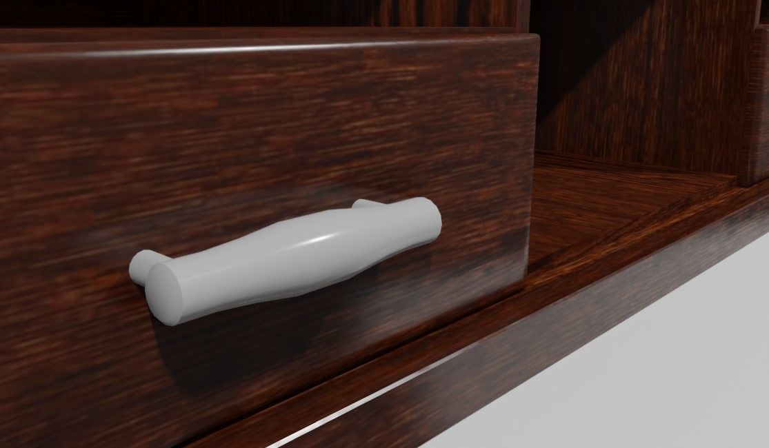 Rack for TV - Living Room - Sala de Estar Low-poly 3D model_15