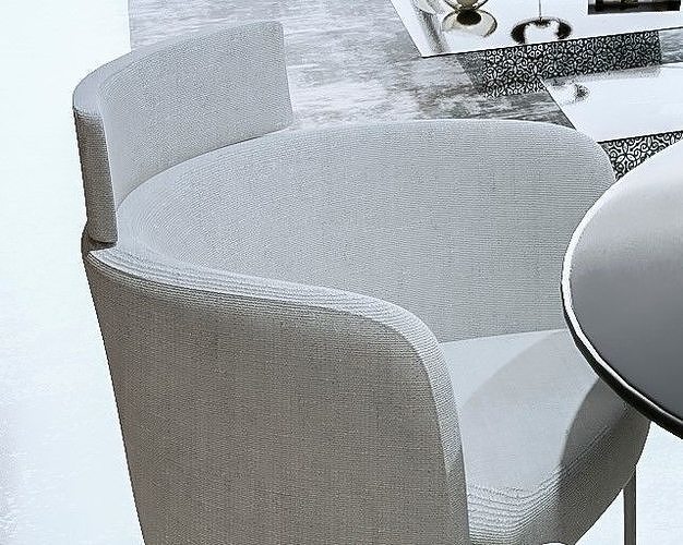 Silla FL Confortable con brazos y apoya cabeza Low-poly 3D model
