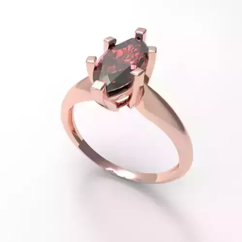 Fashion Marquise Ring  3D print model
