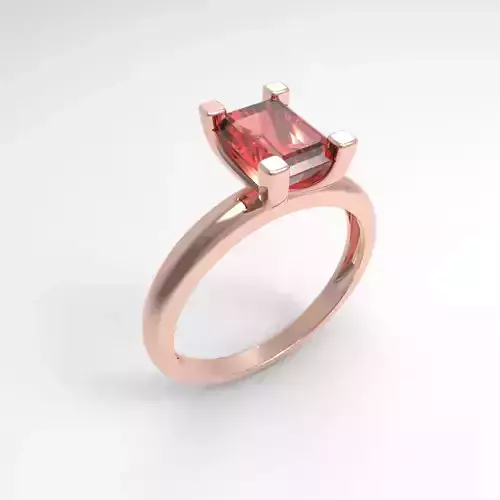 Fashion Emerald Cut Ring For Women 3D print model