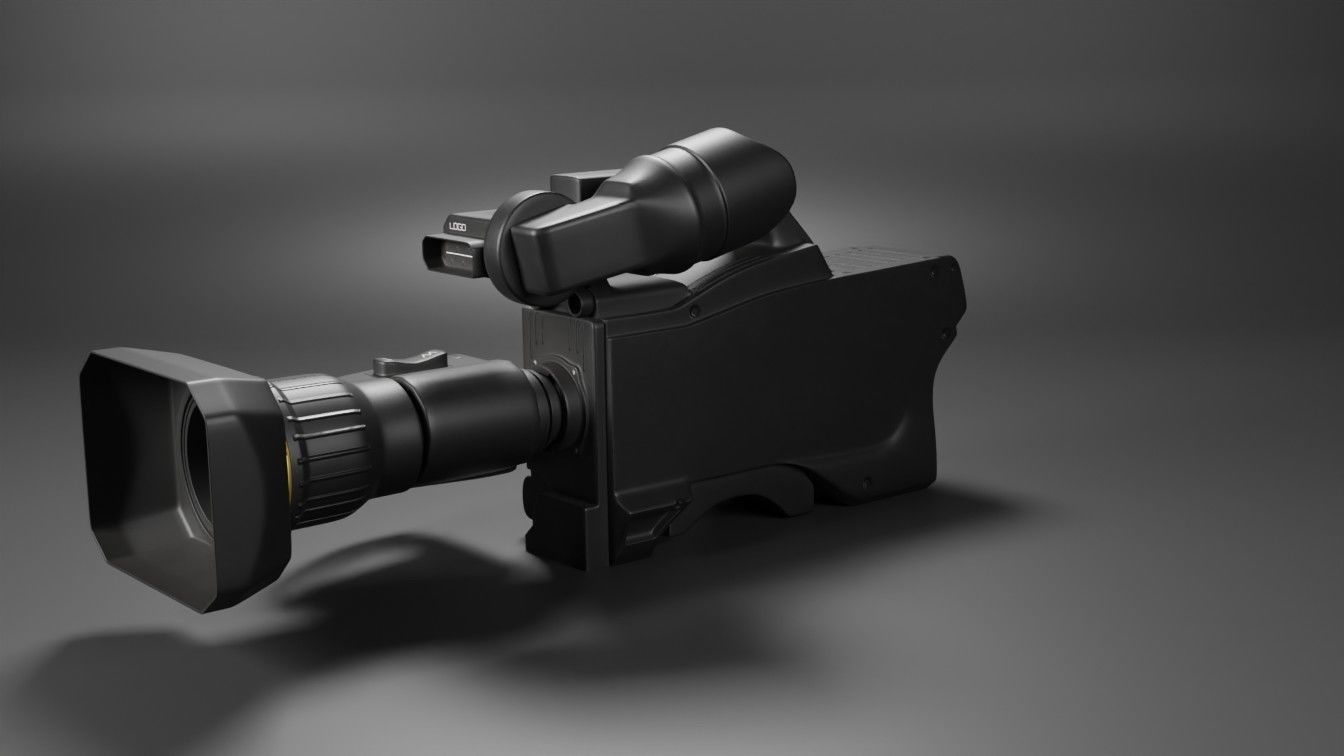  Broadcast Camera 3D model_2