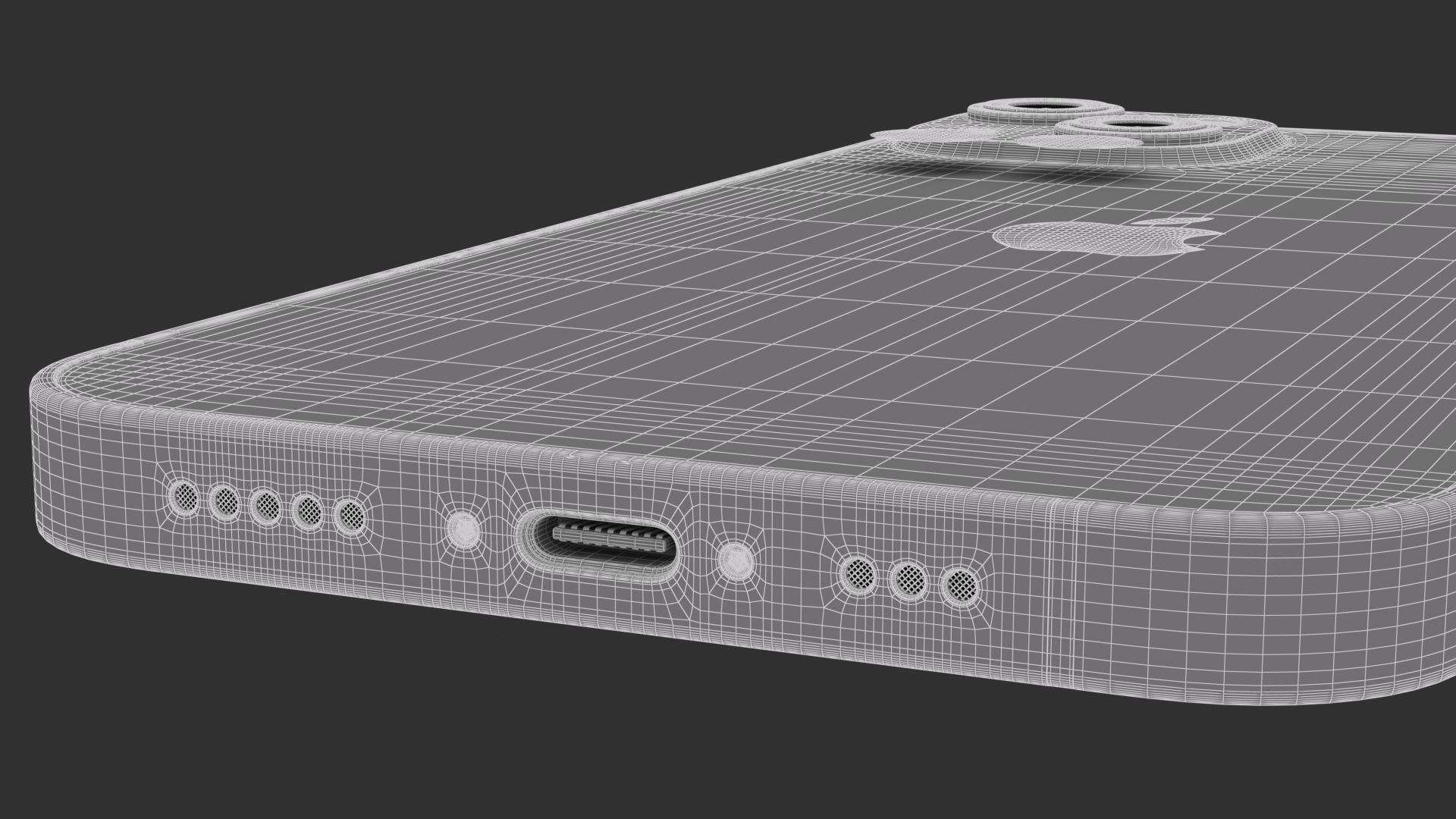 Apple iPhone 13 Midnight 3D model_17