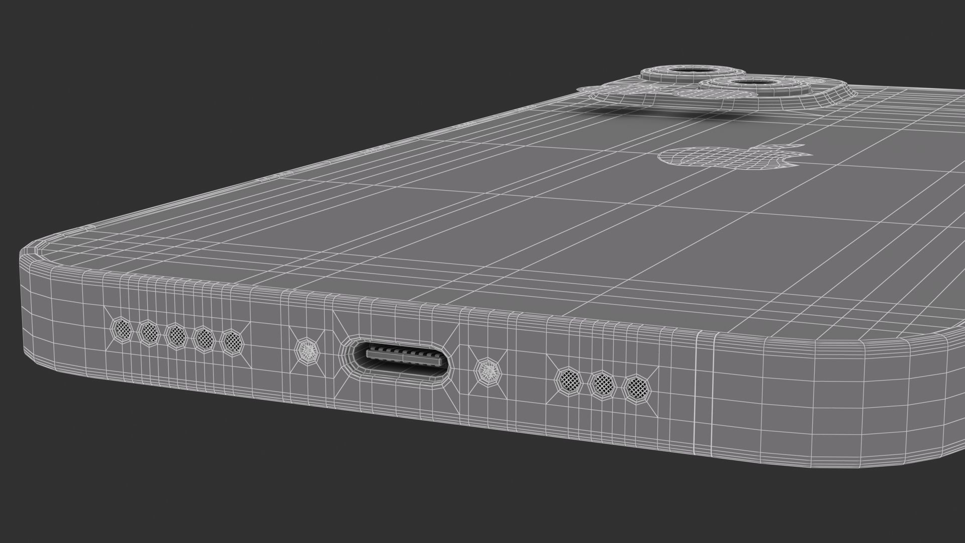 Apple iPhone 13 Midnight 3D model_16