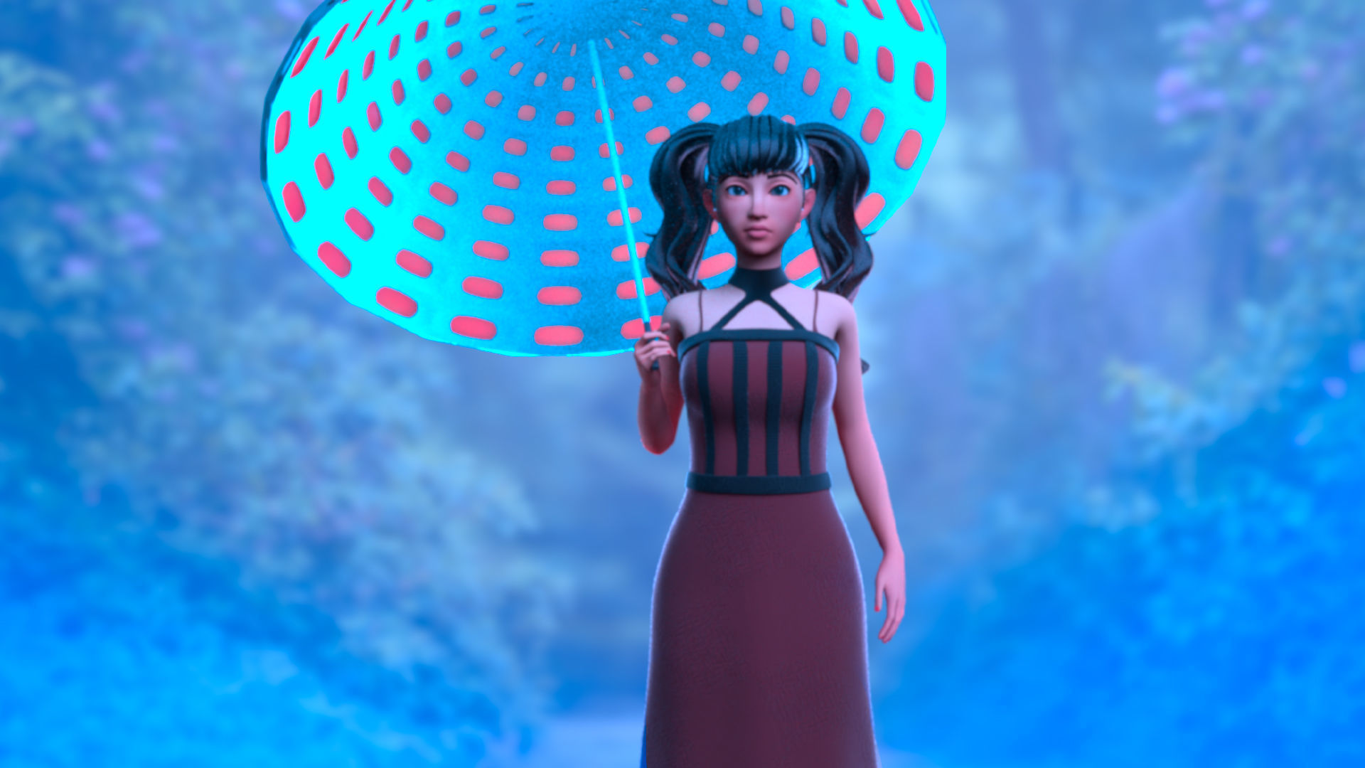 Riya Maya character rig By Arafat hasan Free 3D model_1