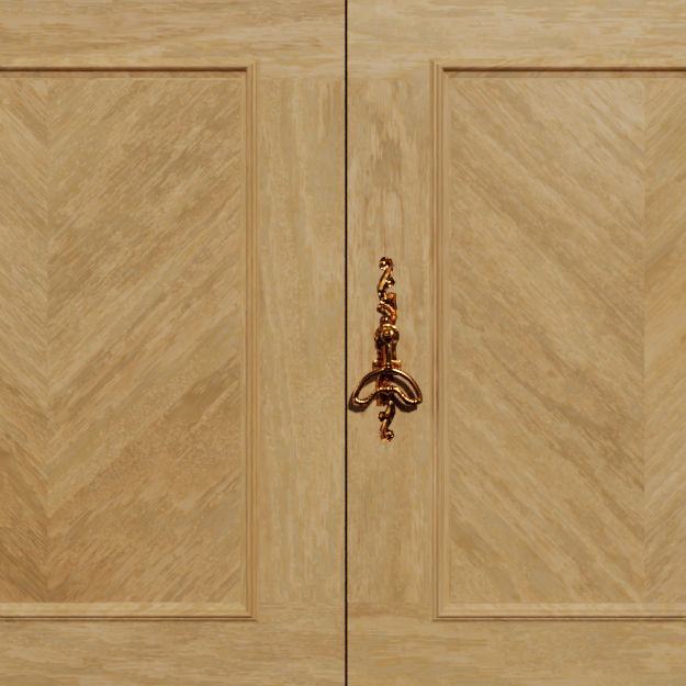 Bookshelf bookcase with doors and drawers 3D model_3