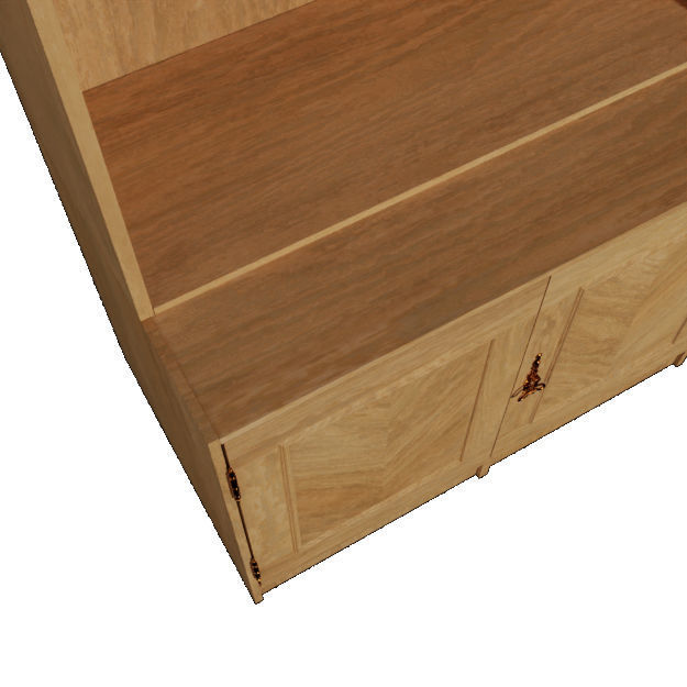 Bookshelf bookcase with doors and drawers 3D model_13