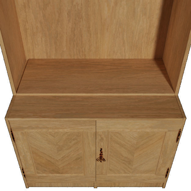 Bookshelf bookcase with doors and drawers 3D model_8