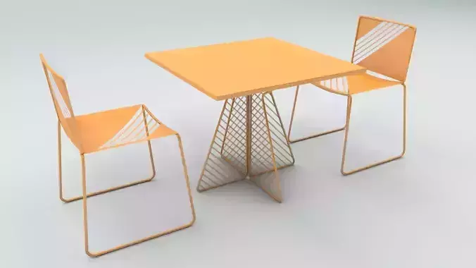 Modern Patio Furniture Set 3D model