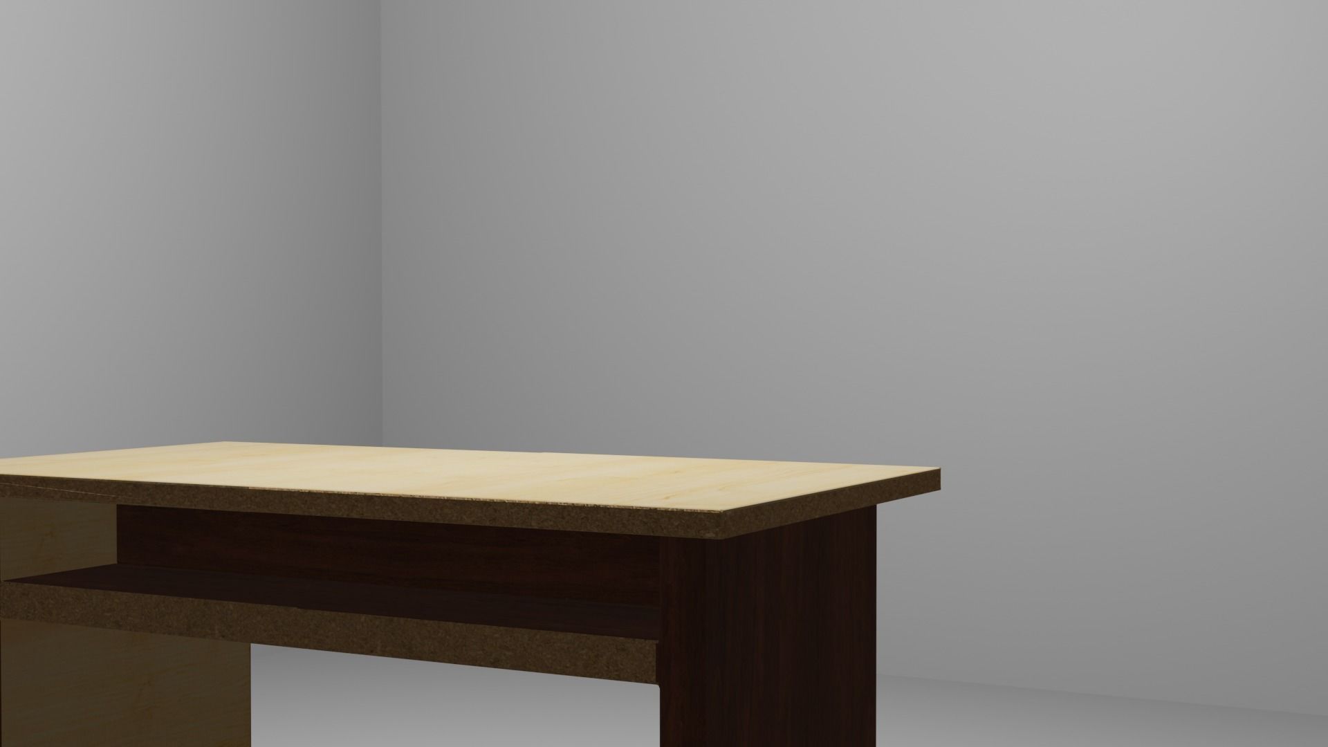 Game Ready Russian school table Low-poly 3D model_1