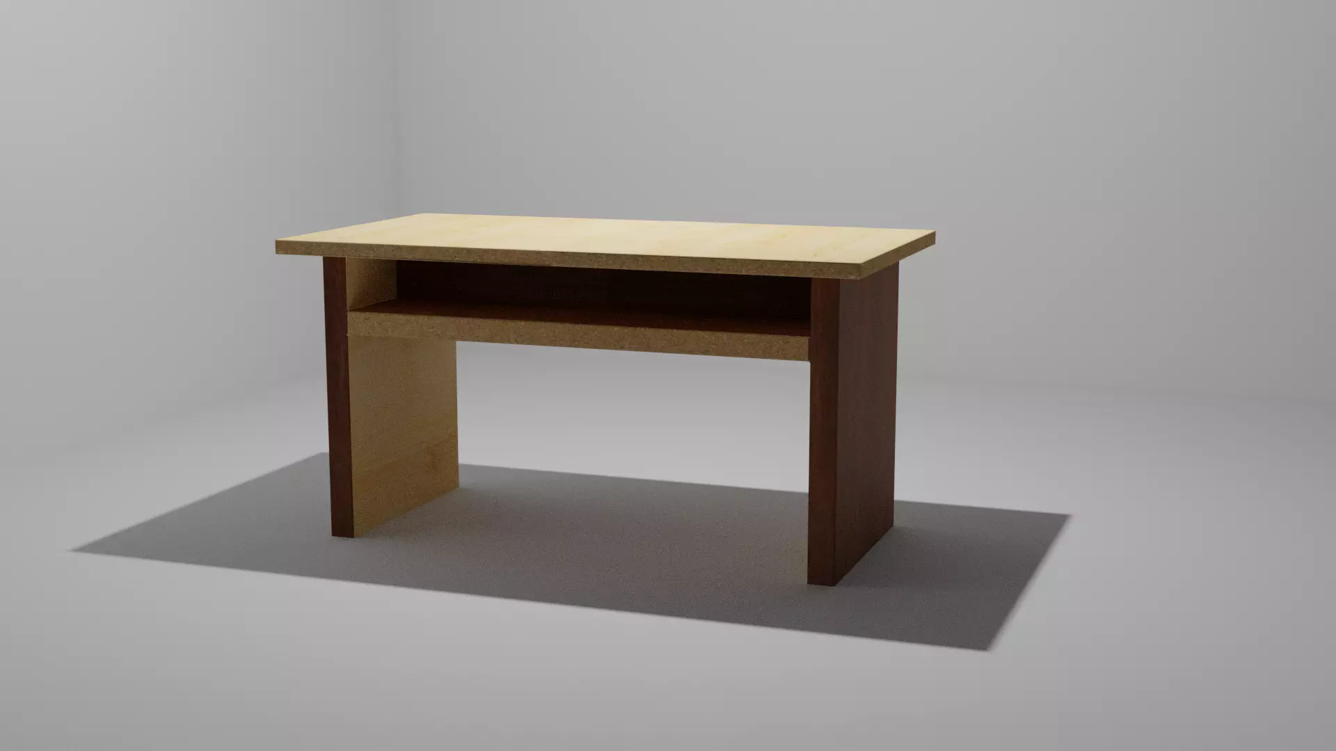 Game Ready Russian school table Low-poly 3D model_0