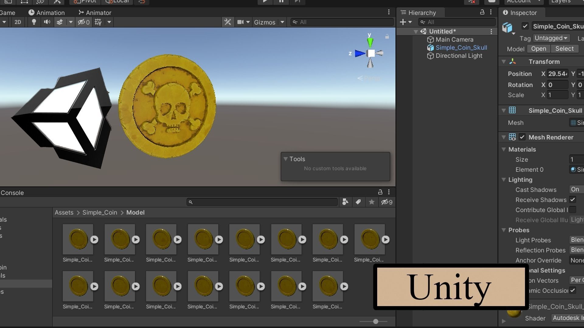 Simple Coins Pack Low-poly 3D model_7