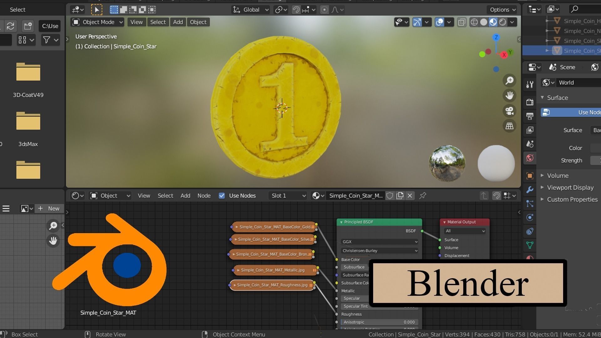 Simple Coins Pack Low-poly 3D model_4