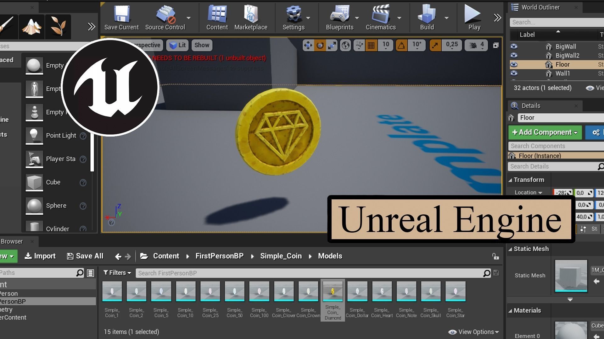 Simple Coins Pack Low-poly 3D model_6