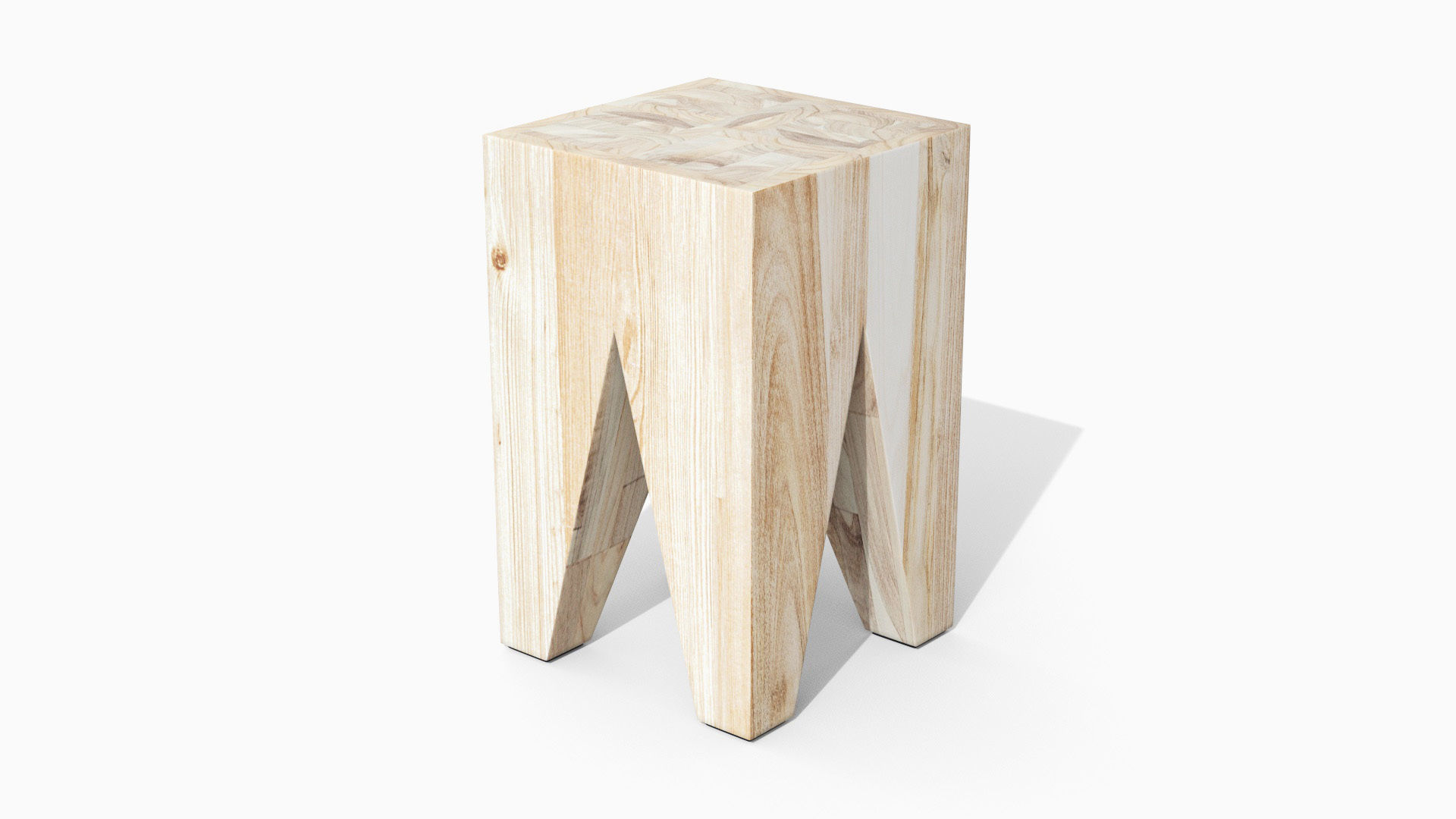 Tana Stool Low-poly 3D model_27
