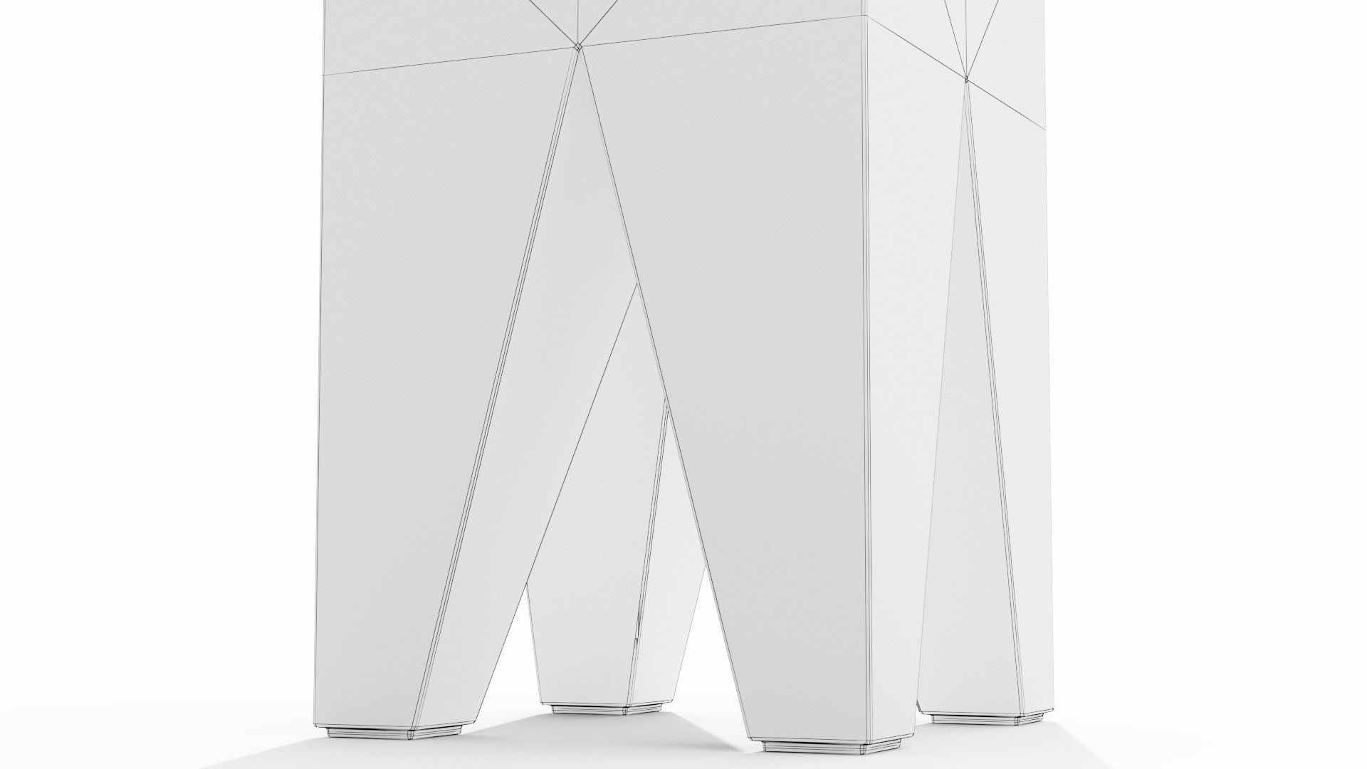 Tana Stool Low-poly 3D model_14