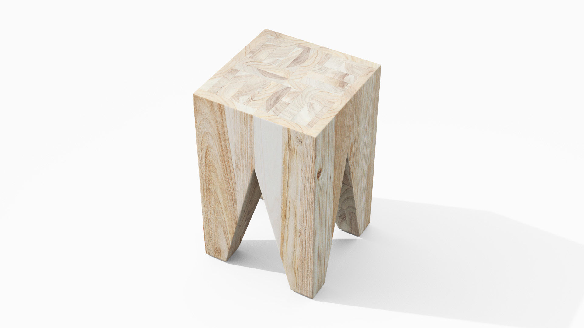 Tana Stool Low-poly 3D model_4