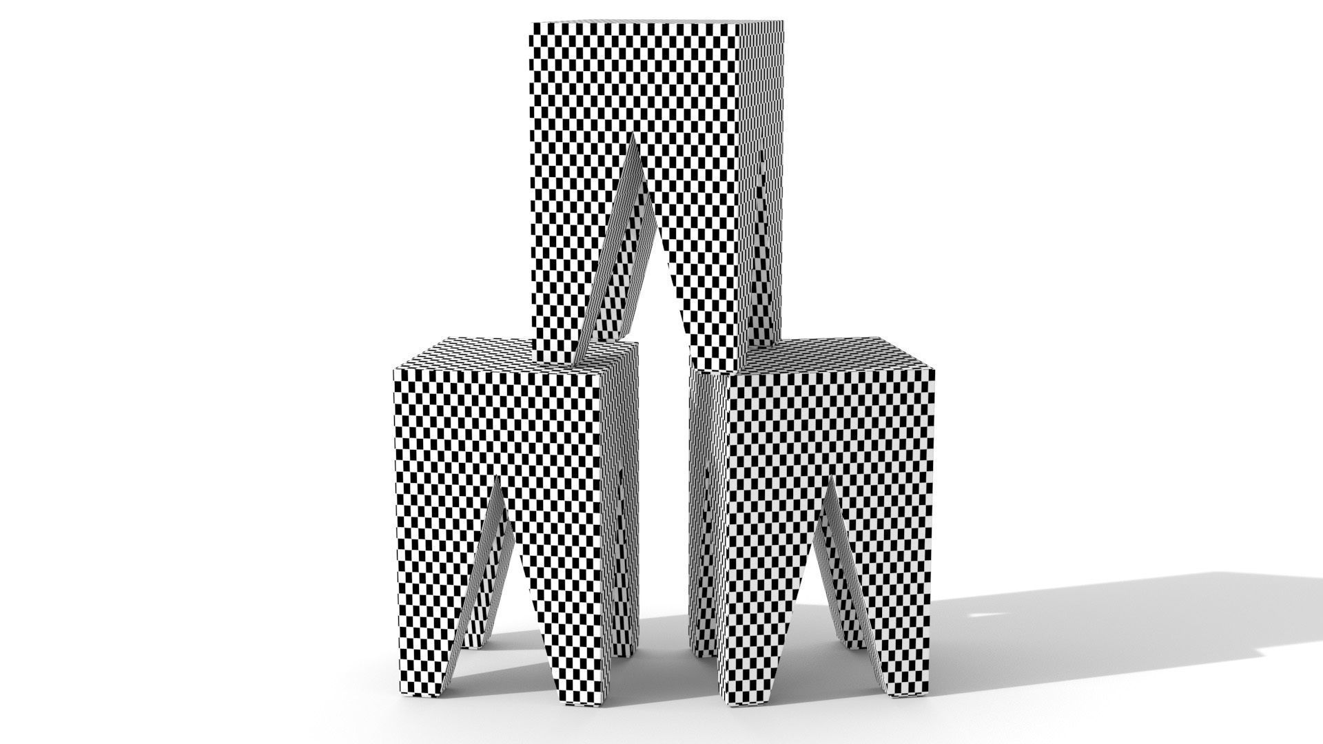 Tana Stool Low-poly 3D model_19