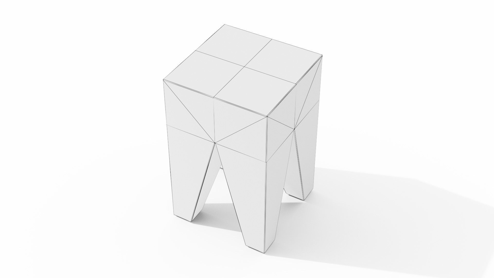 Tana Stool Low-poly 3D model_15