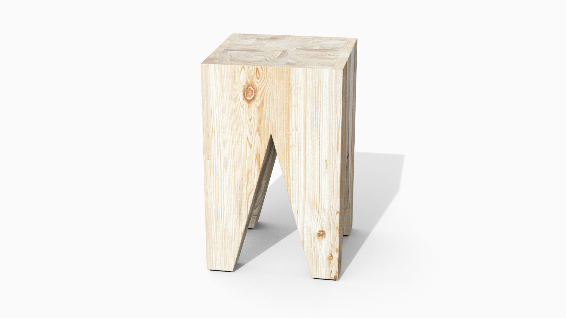 Tana Stool Low-poly 3D model_22