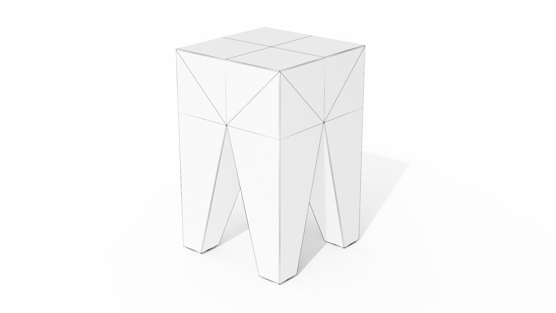 Tana Stool Low-poly 3D model_18