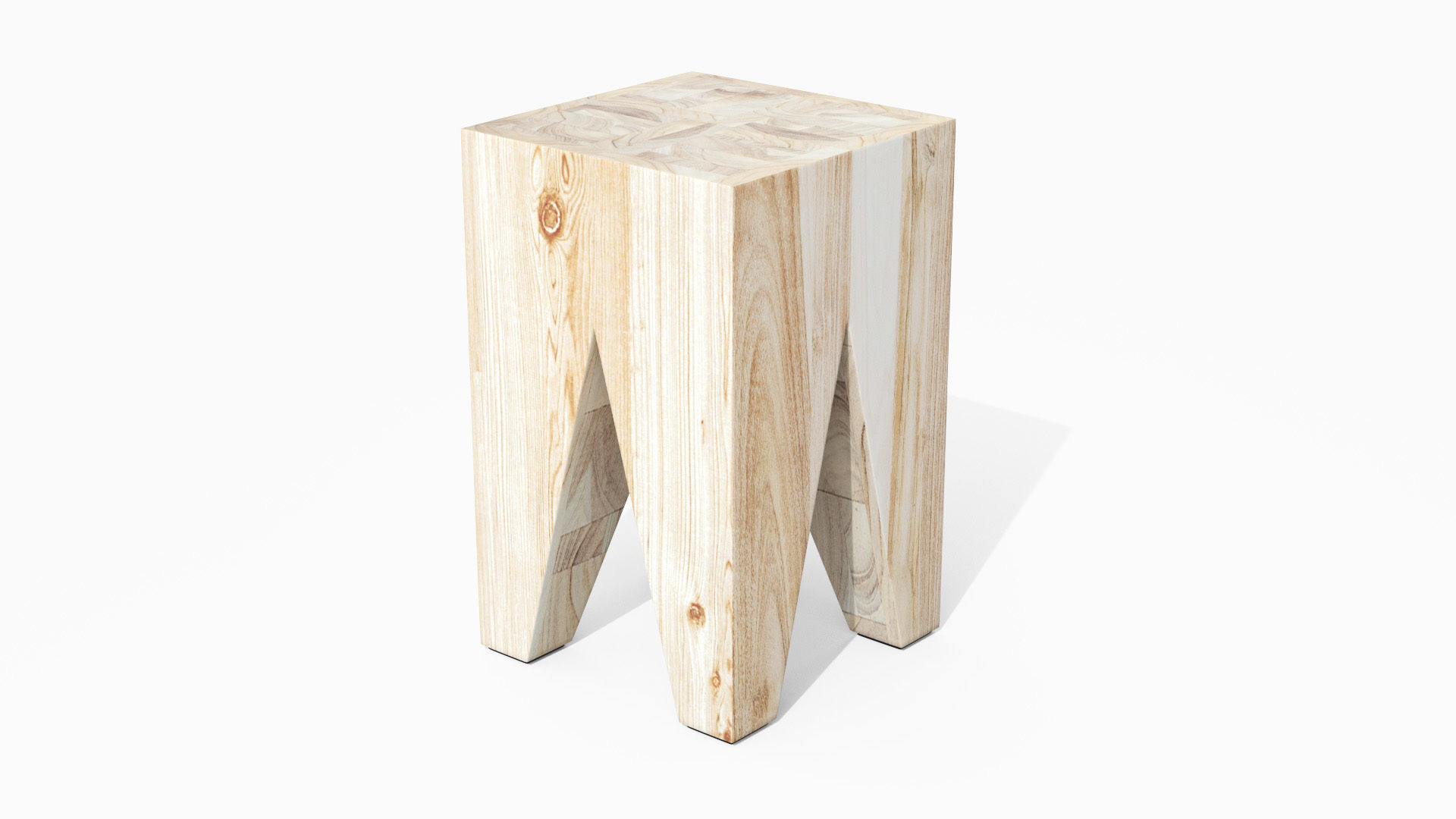 Tana Stool Low-poly 3D model_1