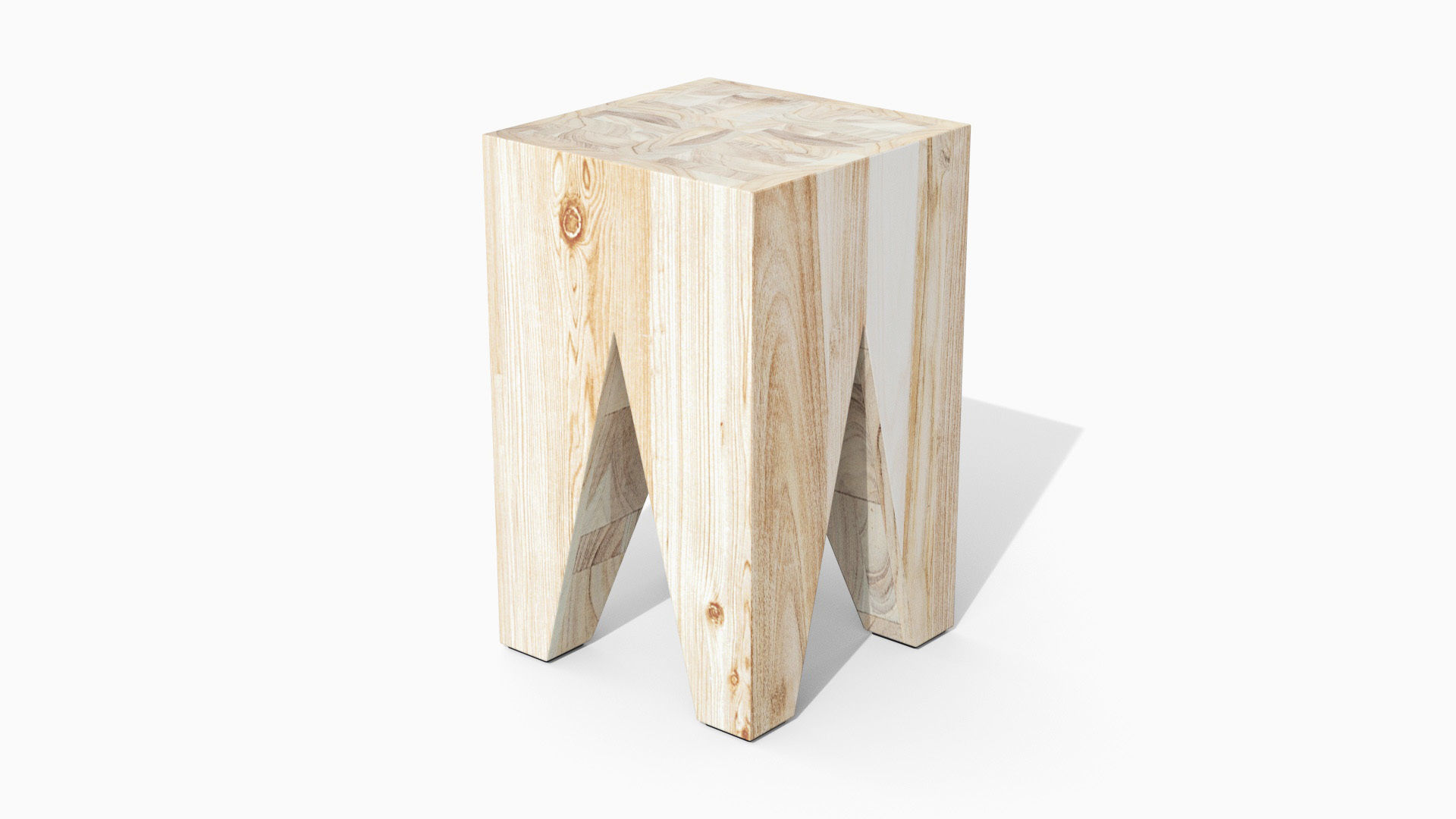 Tana Stool Low-poly 3D model_33