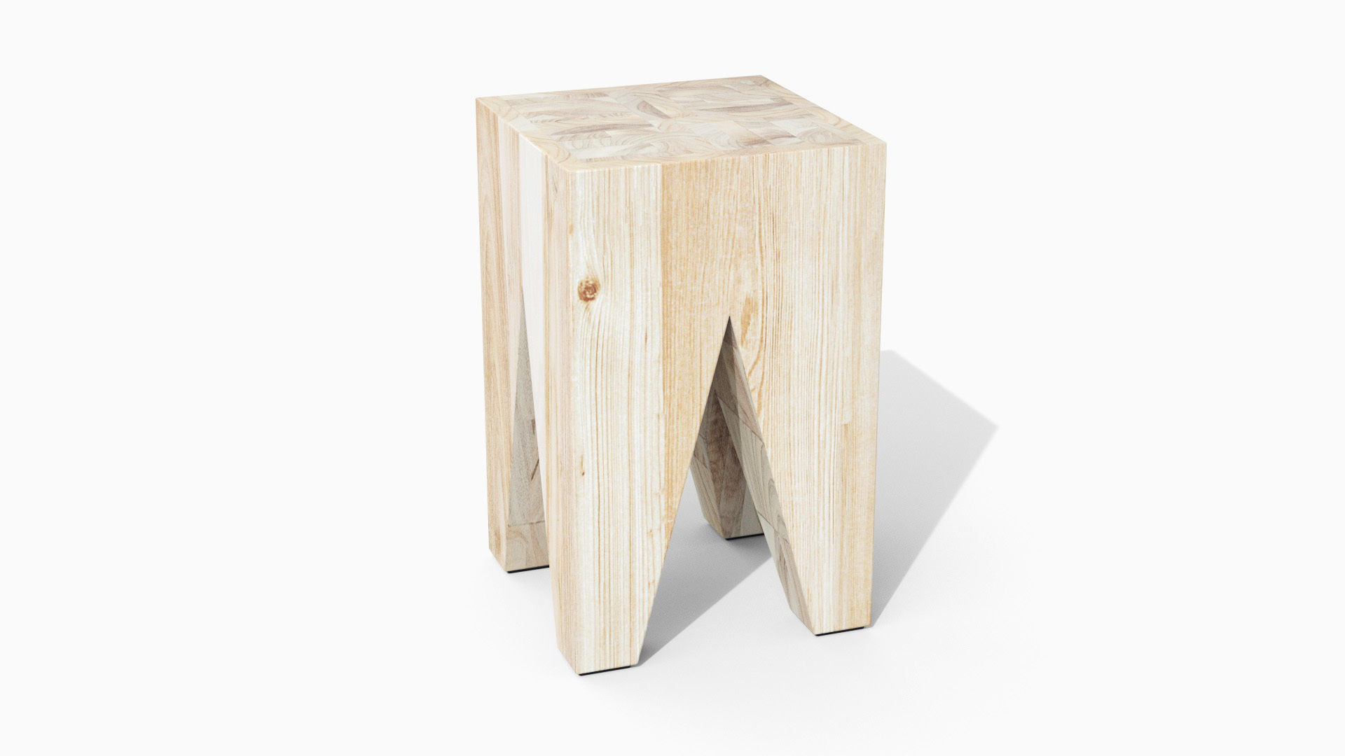 Tana Stool Low-poly 3D model_29