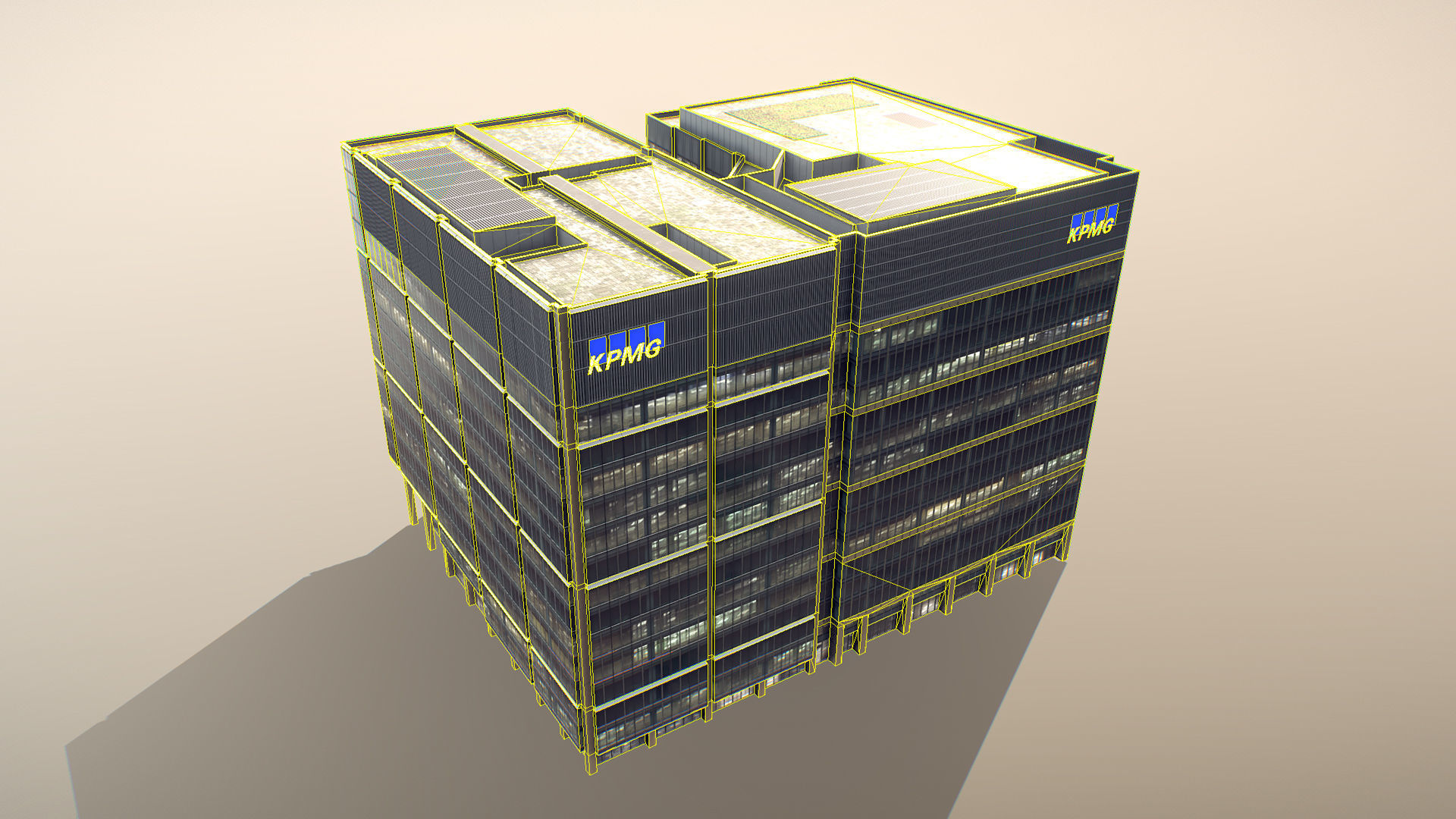 London 15 Canada Square 30 North Colonnade Low-poly 3D model_21