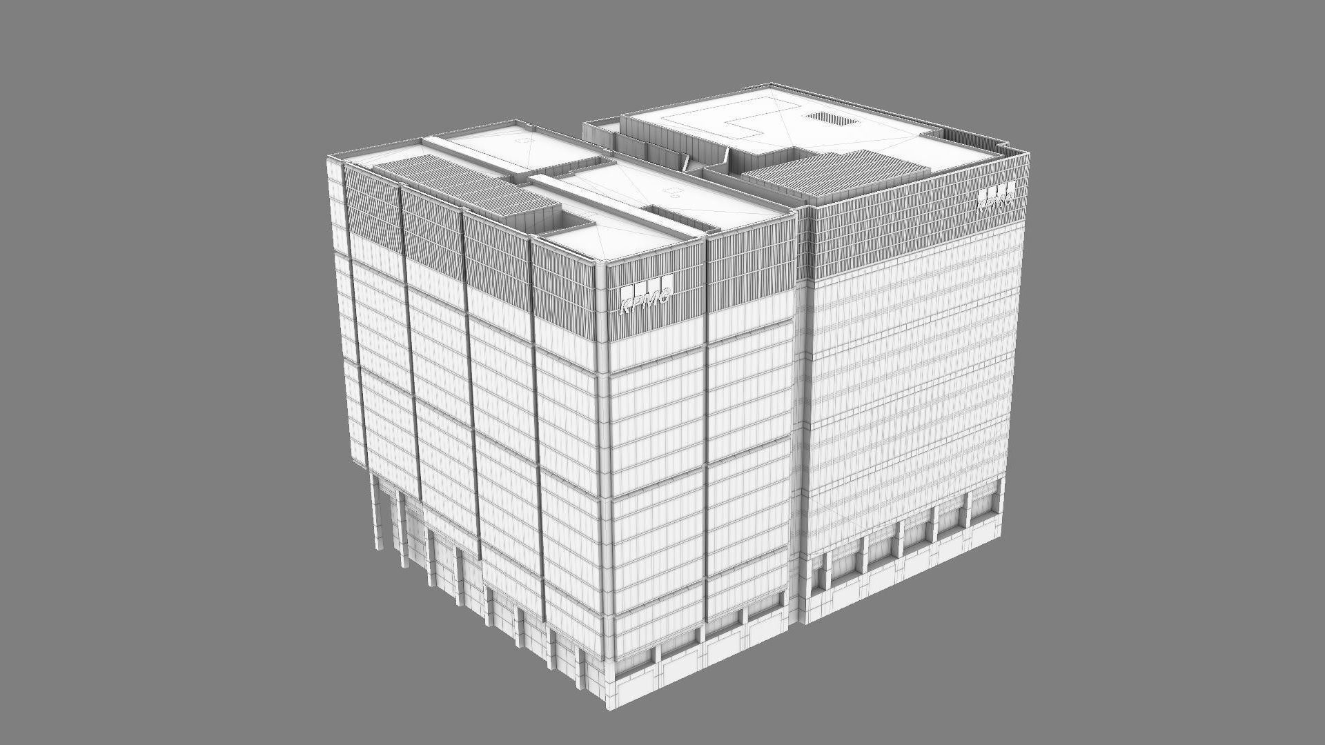 London 15 Canada Square 30 North Colonnade Low-poly 3D model_25