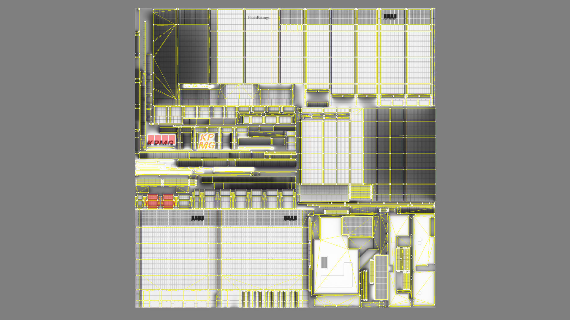 London 15 Canada Square 30 North Colonnade Low-poly 3D model_28