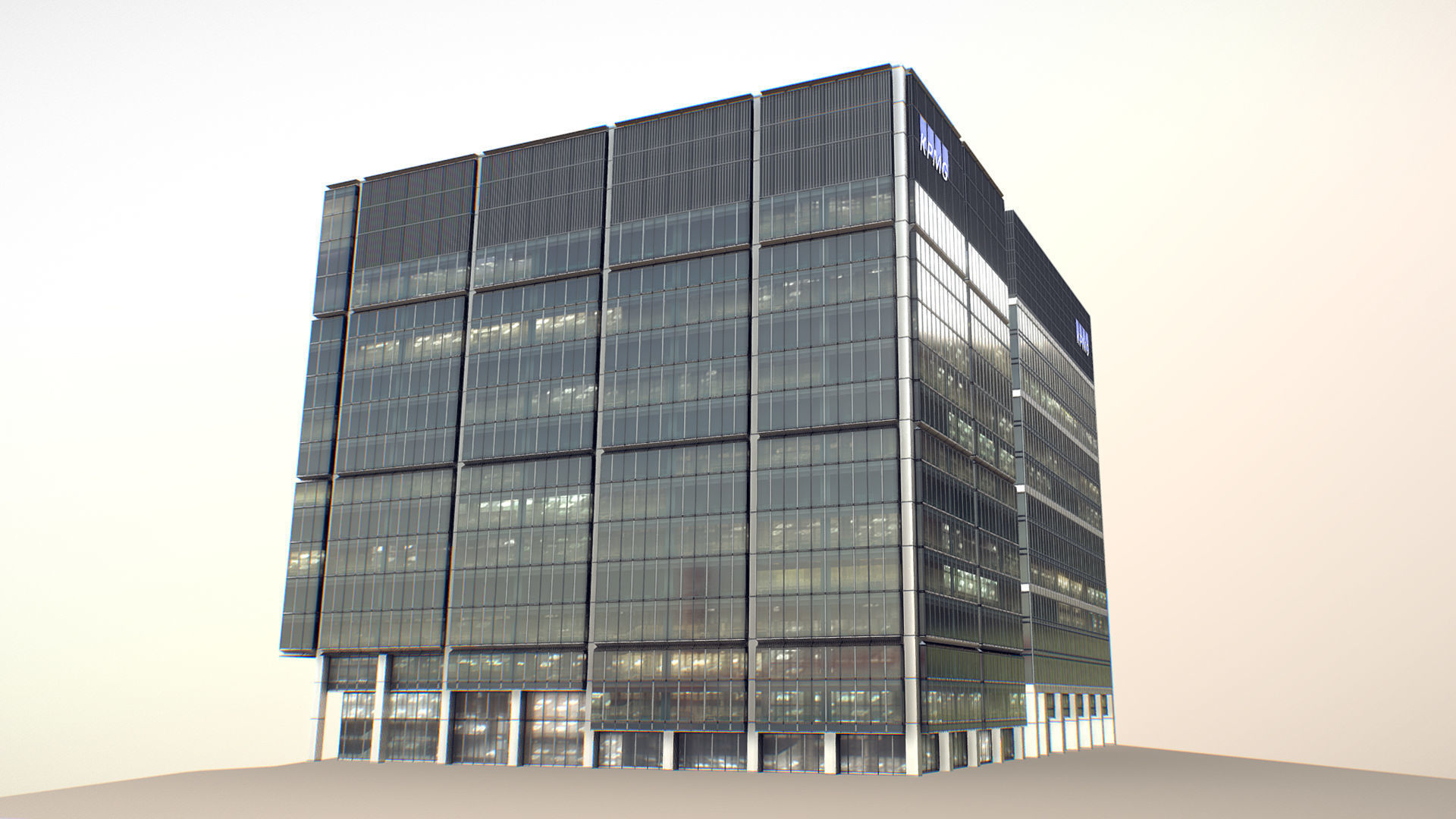 London 15 Canada Square 30 North Colonnade Low-poly 3D model_3