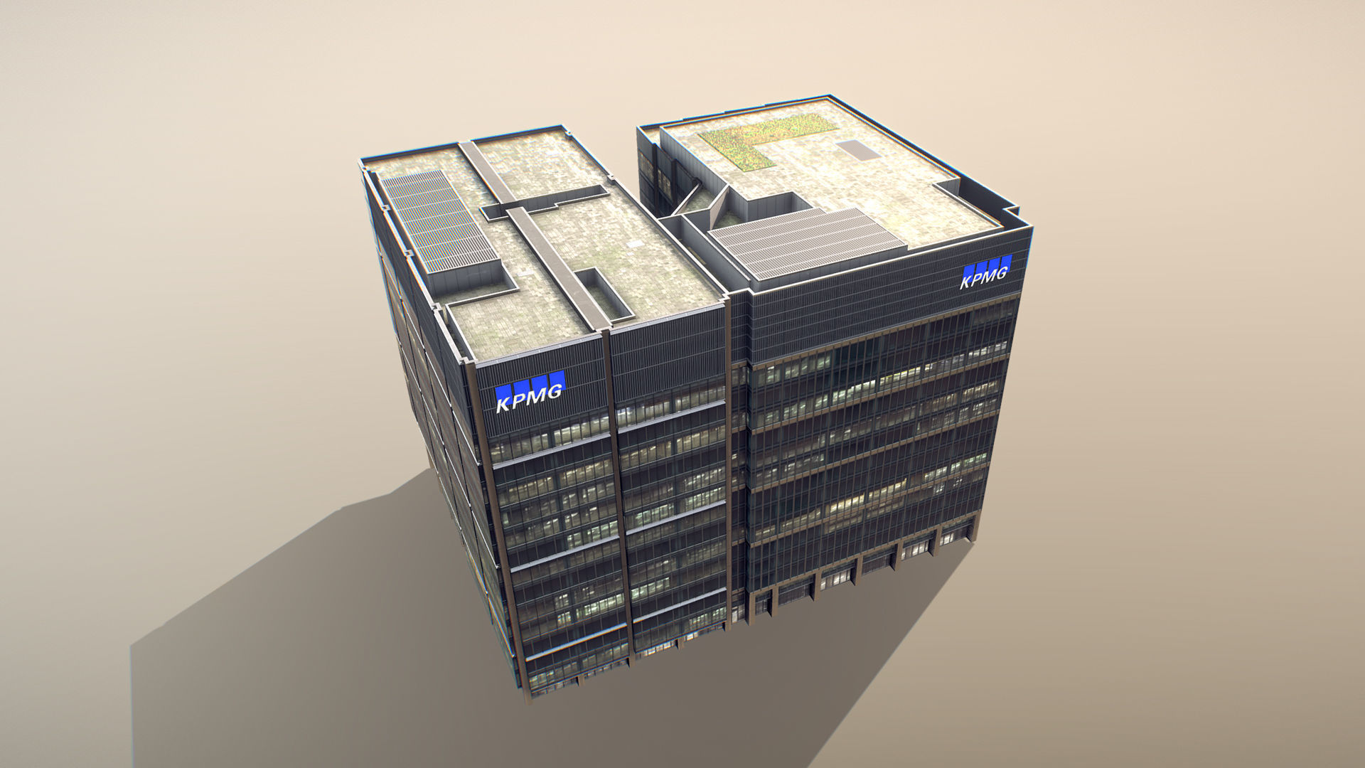 London 15 Canada Square 30 North Colonnade Low-poly 3D model_7