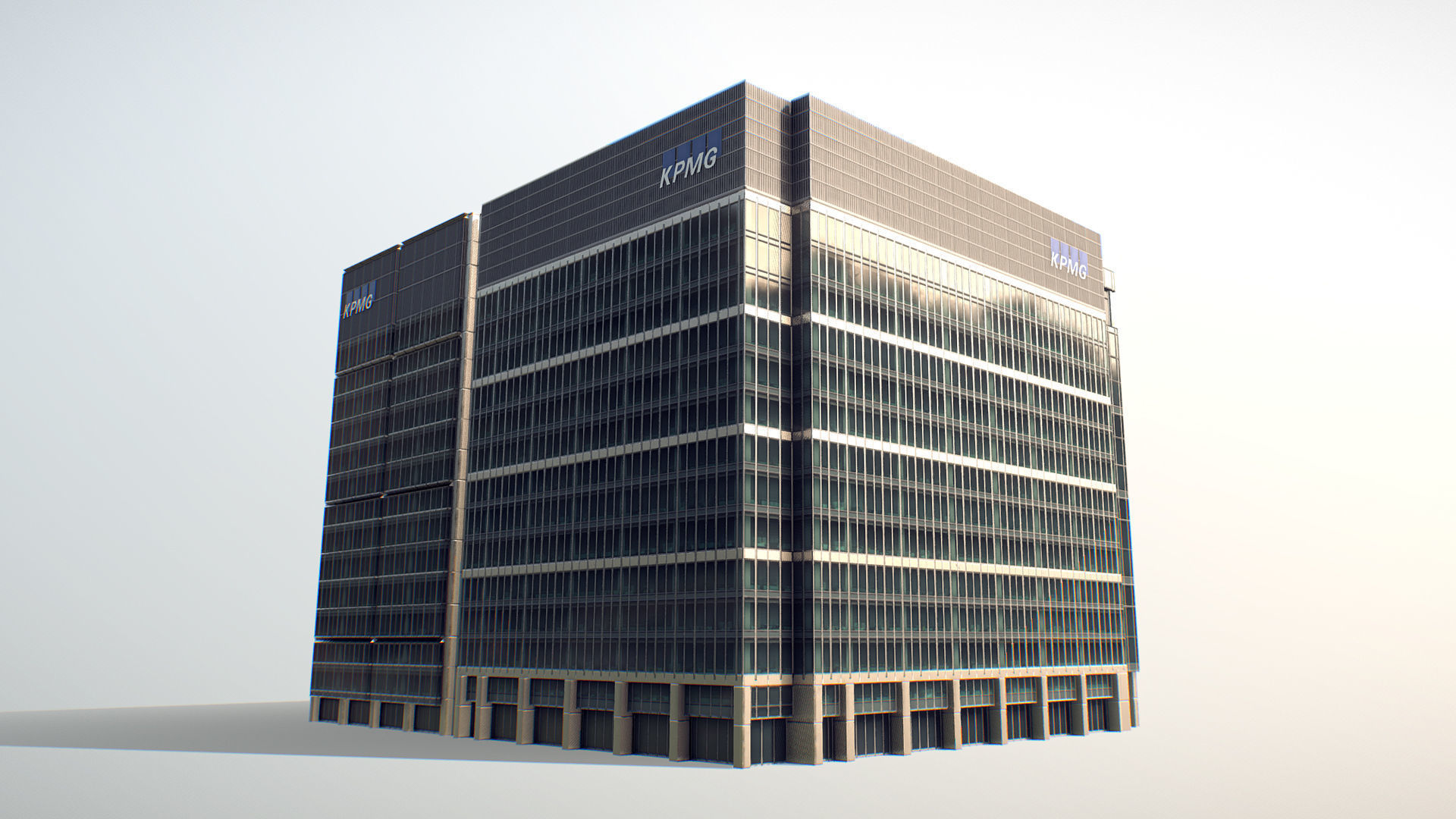 London 15 Canada Square 30 North Colonnade Low-poly 3D model_12