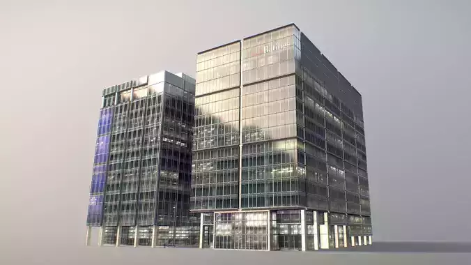  London 15 Canada Square 30 North Colonnade Low-poly 3D model