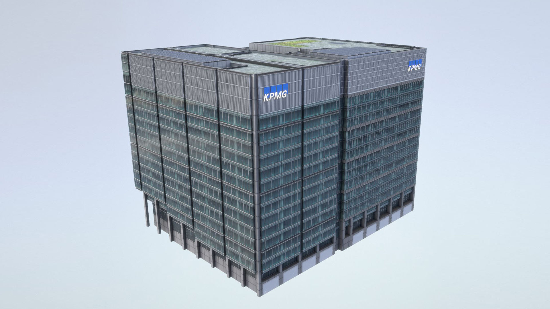 London 15 Canada Square 30 North Colonnade Low-poly 3D model_15