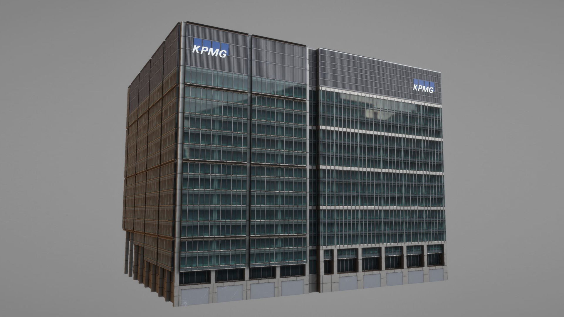 London 15 Canada Square 30 North Colonnade Low-poly 3D model_16