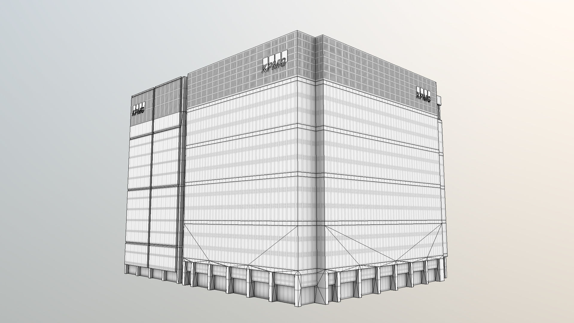 London 15 Canada Square 30 North Colonnade Low-poly 3D model_24