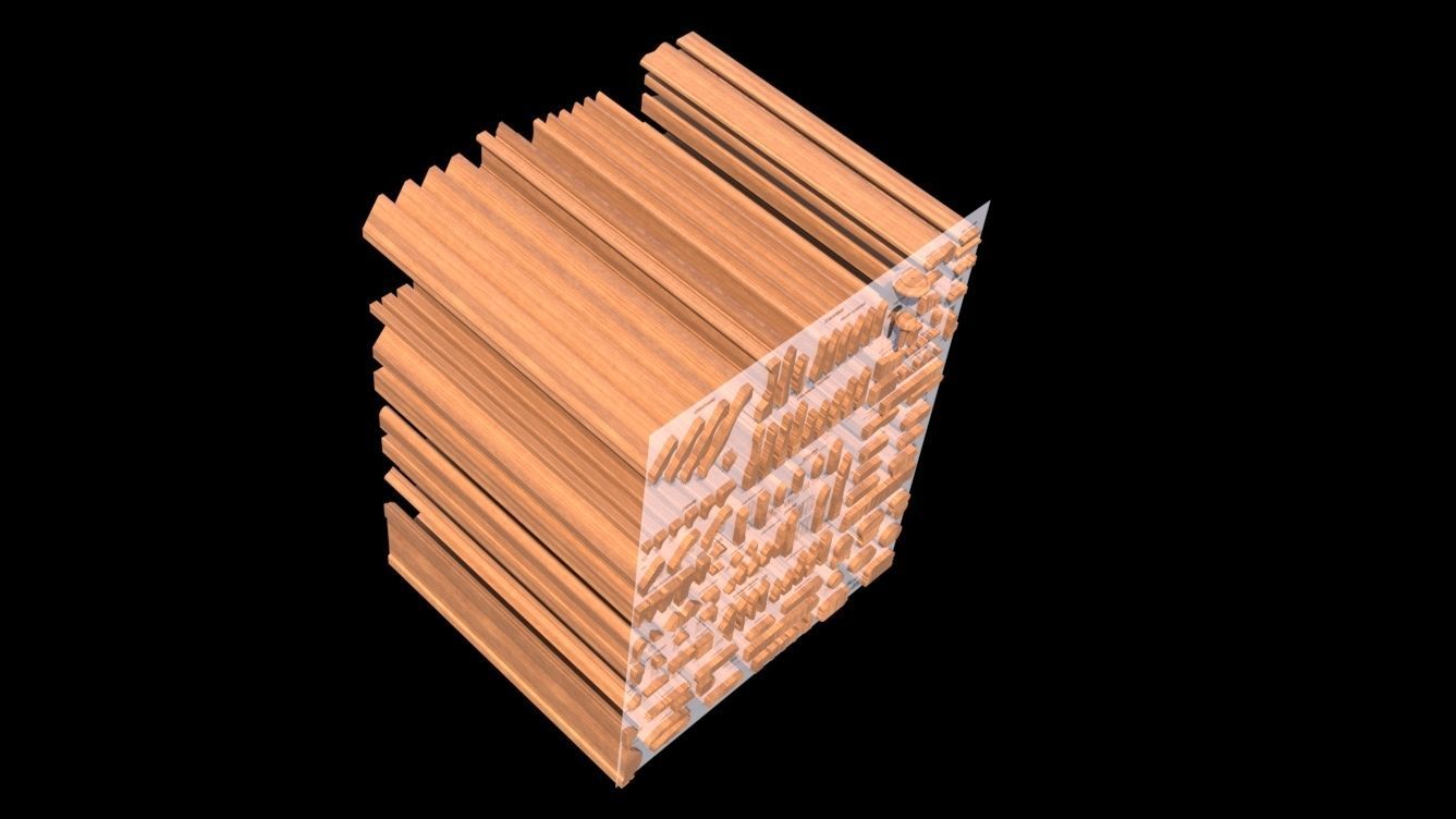 Molding Kitbash V1 - 128 Profile Set -  Low-poly 3D model_7