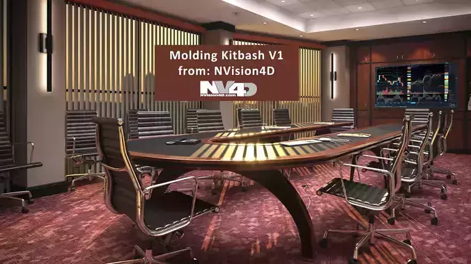Molding Kitbash V1 - 128 Profile Set -  Low-poly 3D model