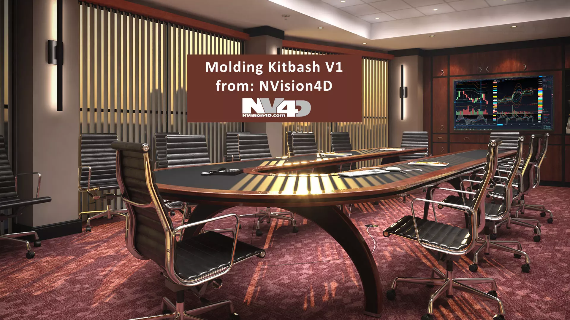 Molding Kitbash V1 - 128 Profile Set -  Low-poly 3D model_0