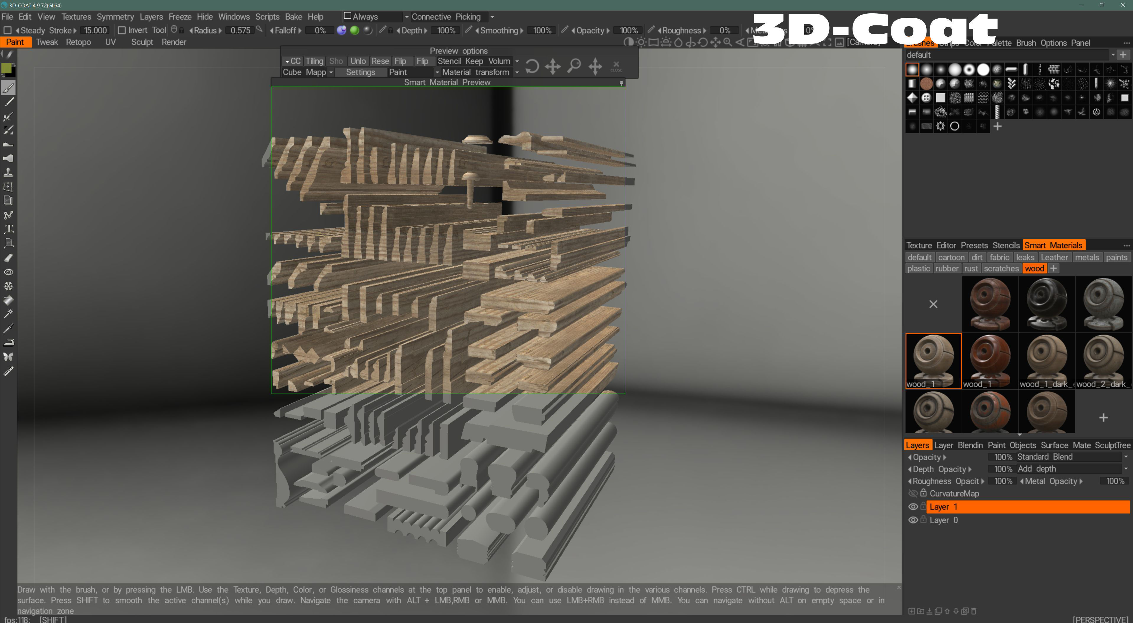 Molding Kitbash V1 - 128 Profile Set -  Low-poly 3D model_23