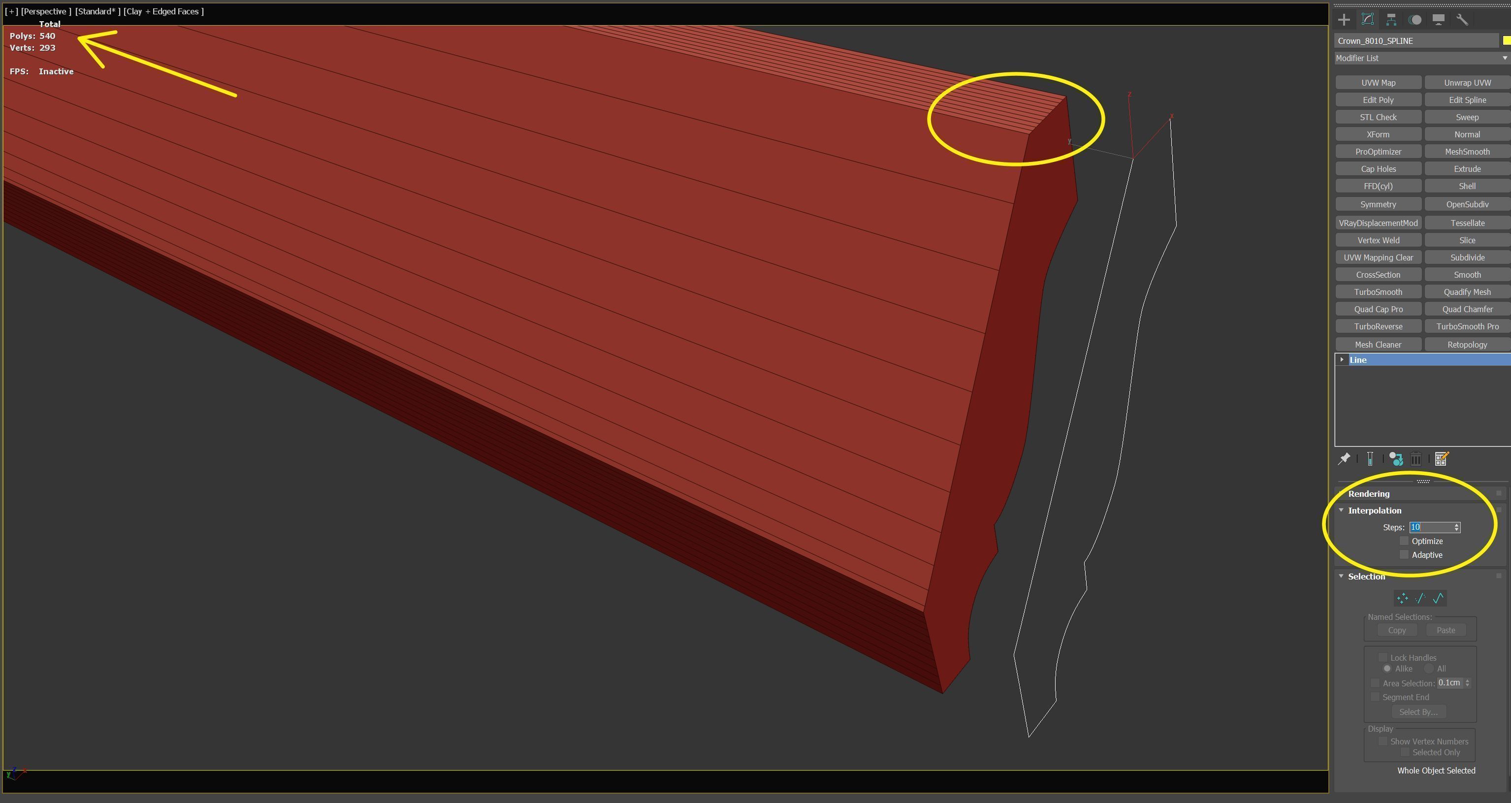 Molding Kitbash V1 - 128 Profile Set -  Low-poly 3D model_15