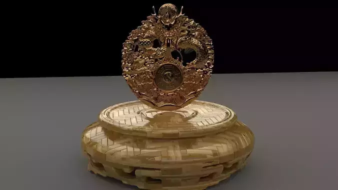 Chinese display stand with dragon 